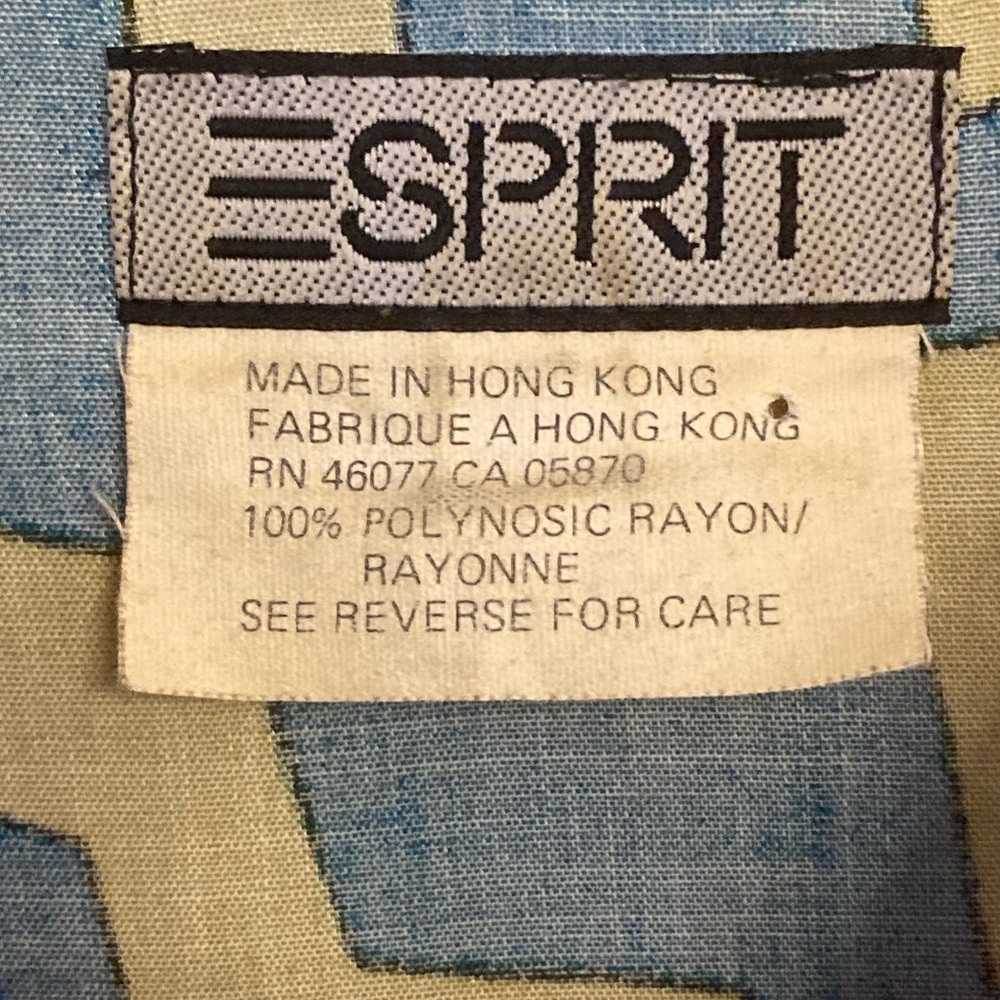 Vintage 80’s Esprit Pop Art Novelty Faces Colorful New Wave Shirt Size L Rare - Picture 4 of 11